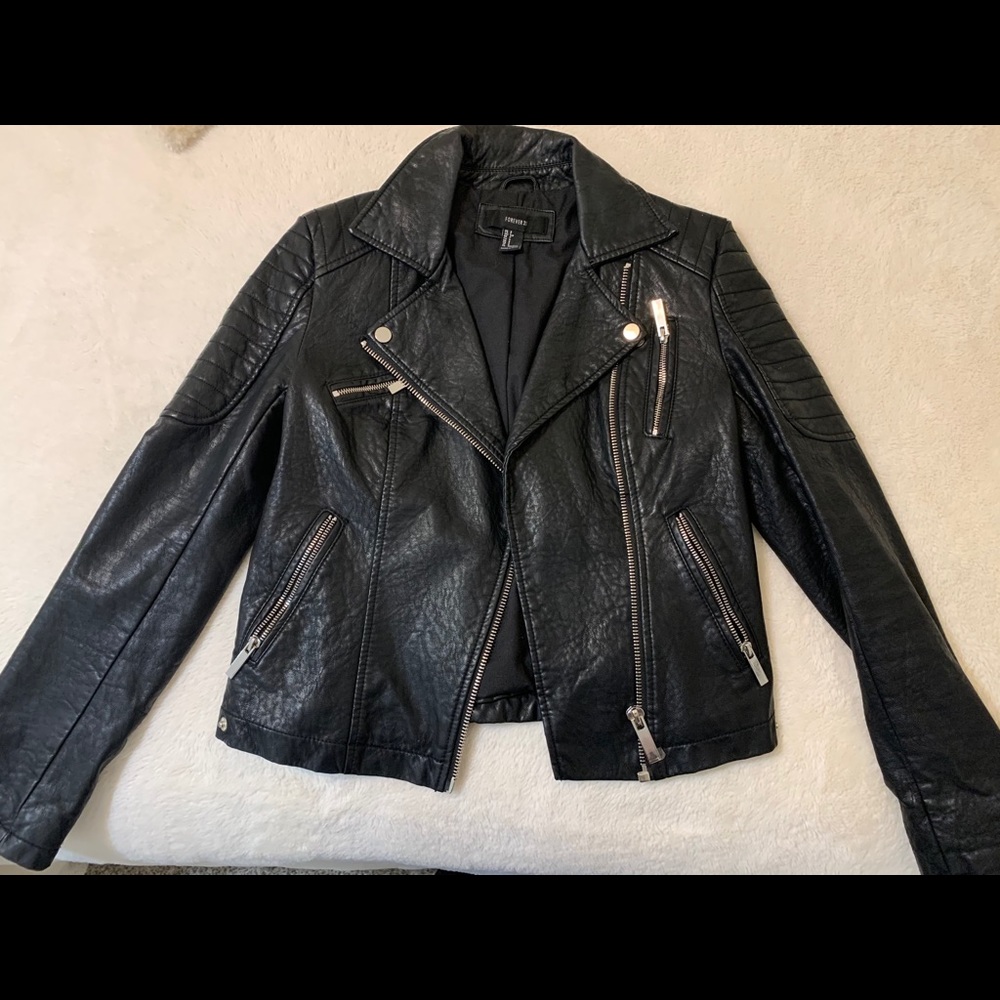 Faux leather jacket